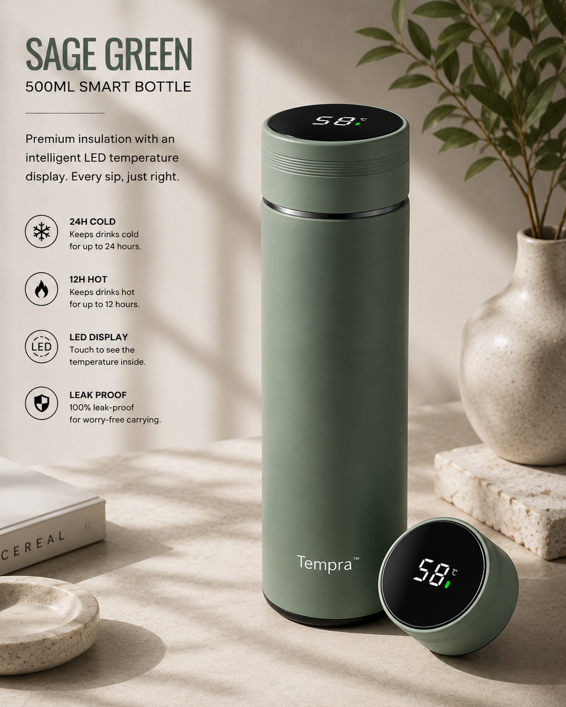 Tempra™ Smart Temperature Bottle